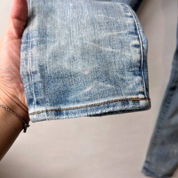 Amiri Men Blue Slash Slim Jeans, Size 33 M76 - Picture 8 of 12